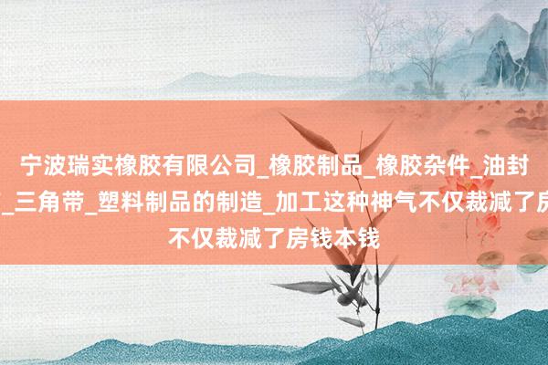 宁波瑞实橡胶有限公司_橡胶制品_橡胶杂件_油封_风扇带_三角带_塑料制品的制造_加工这种神气不仅裁减了房钱本钱